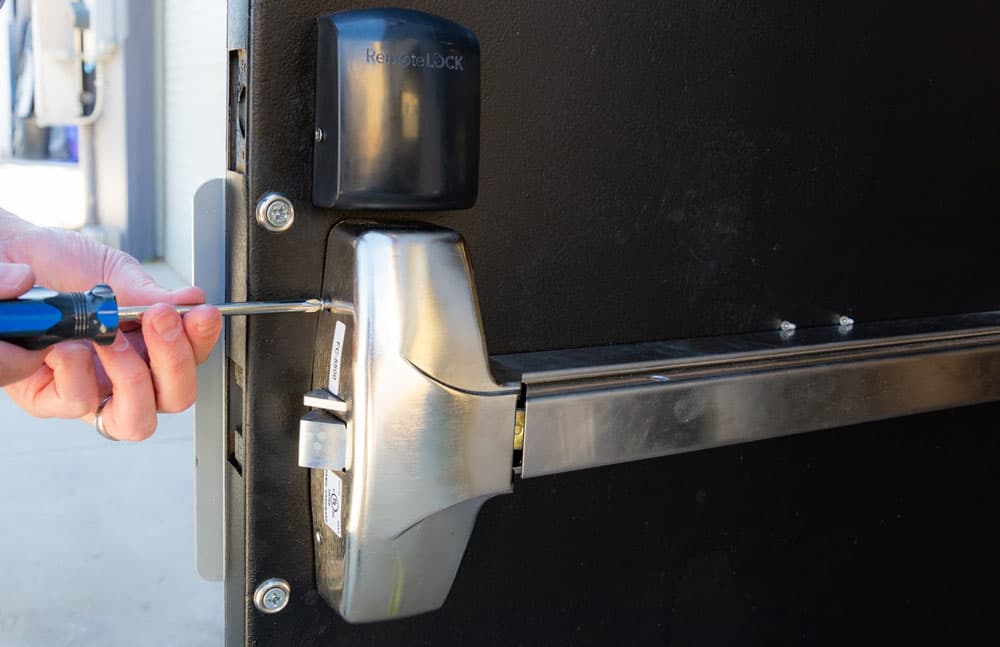 Panic bar installation Portland locksmith